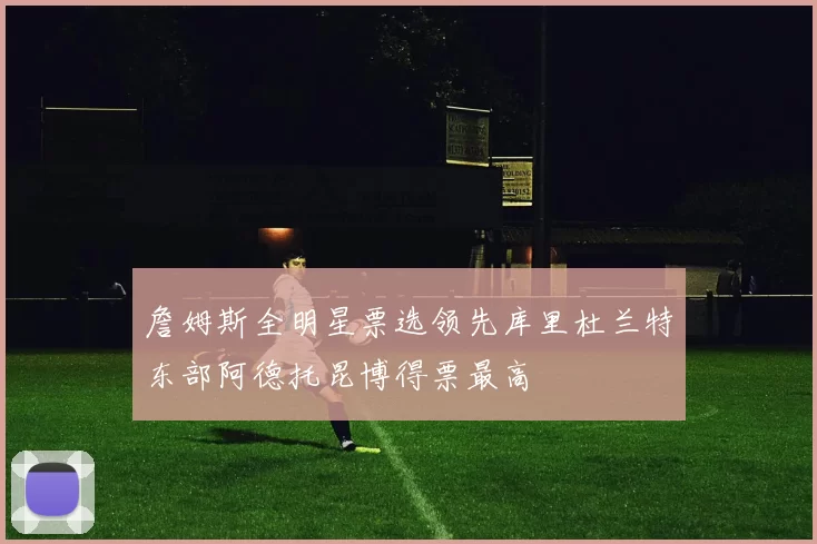 詹姆斯全明星票选领先库里杜兰特东部阿德托昆博得票最高