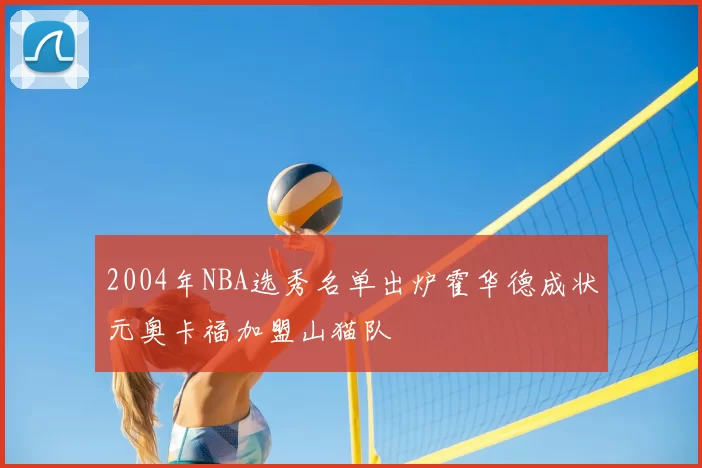2004年NBA选秀名单出炉霍华德成状元奥卡福加盟山猫队